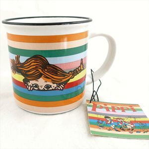 TAZA PIPPI BLANCA CON RAYAS HORIZONTALES