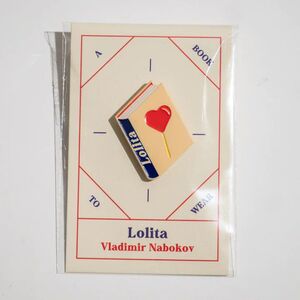 LOLITA BOOK BY VLADIMIR NABOKOV ENAMEL PIN