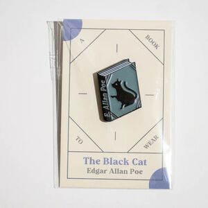 THE BLACK CAT BOOK BY E. ALLAN POE ENAMEL PIN