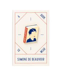 SIMONE DE BEAUVOIR PIN ENAMEL