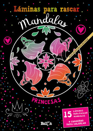 PRINCESAS LAMINAS PARA RASCAR MANDALAS