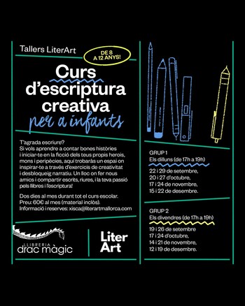 Curs d'escriptura creativa infantil - De 8 a 12 anys